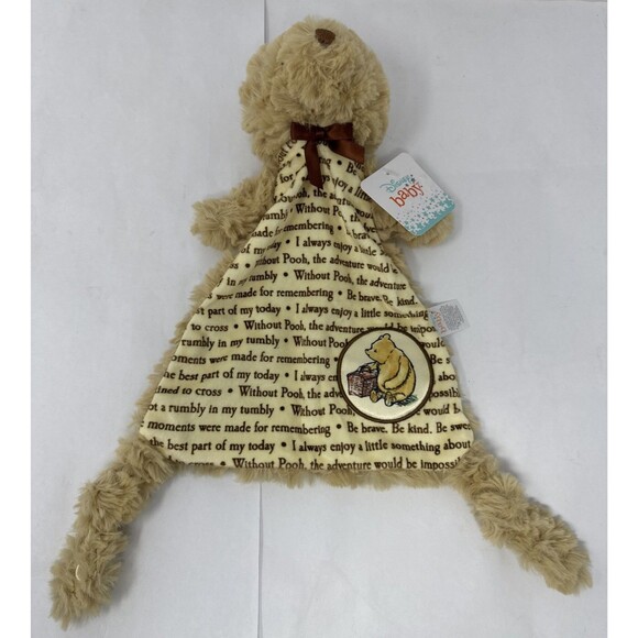 Disney Baby Classic Winnie The Pooh Lovey Bear Plush Security Blanket NWT NEW - Picture 1 of 6
